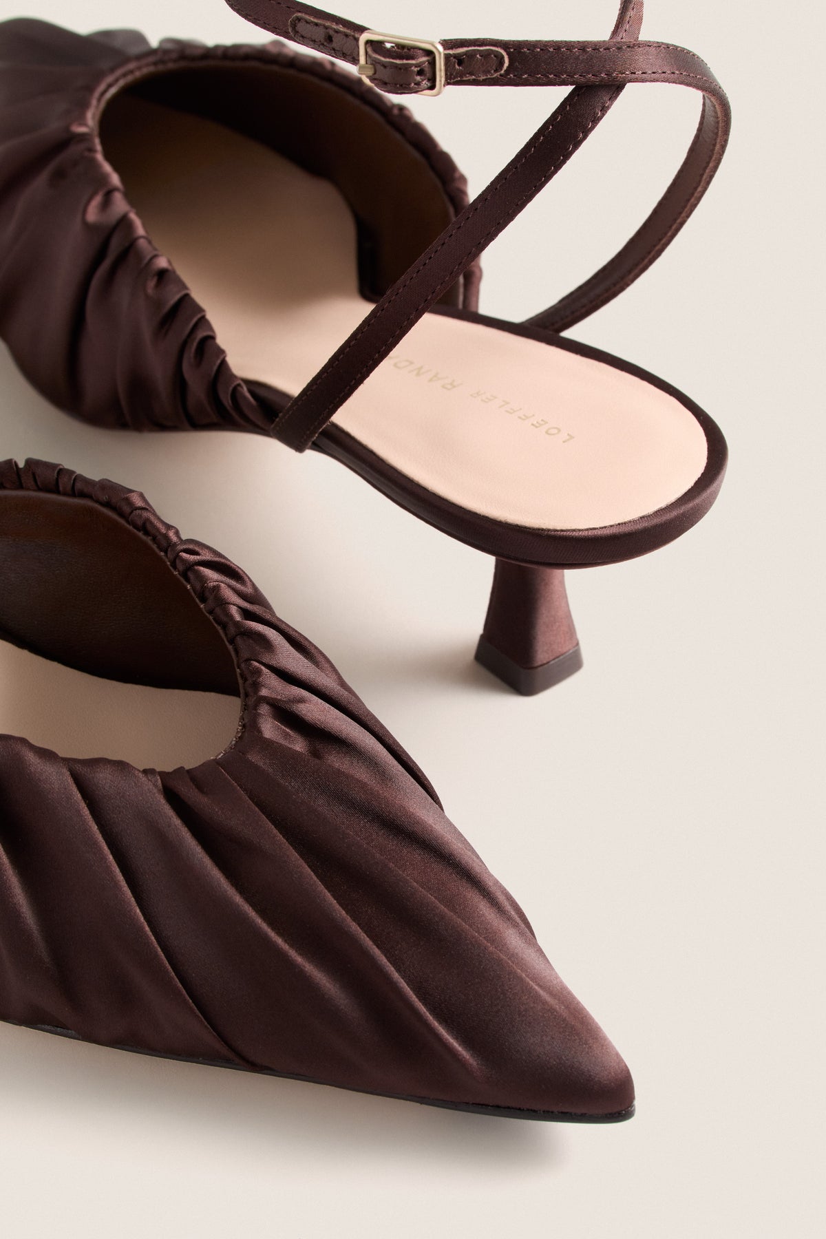 Chocolate Satin Rio Heels