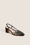 Black Studded Suede Priscilla Heels