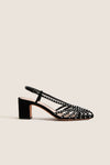 Black Studded Suede Priscilla Heels