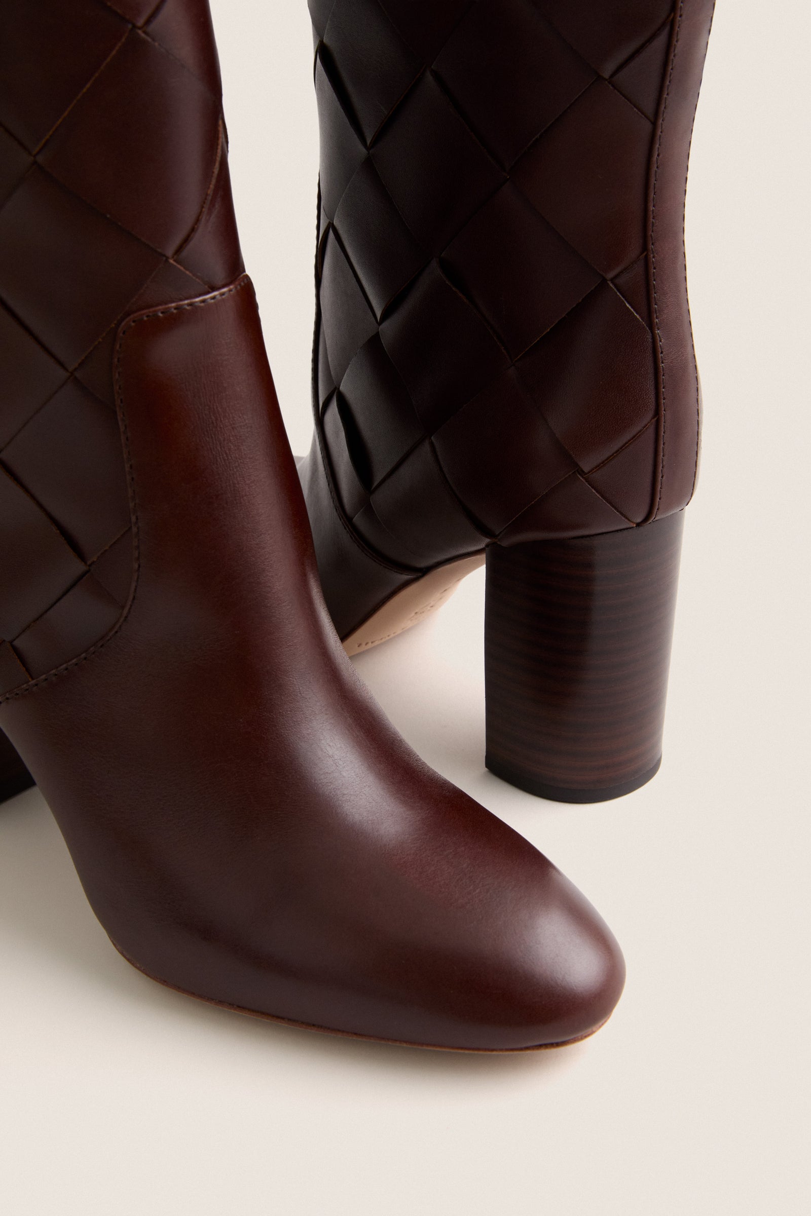 Espresso Vachetta Woven Goldy Boots
