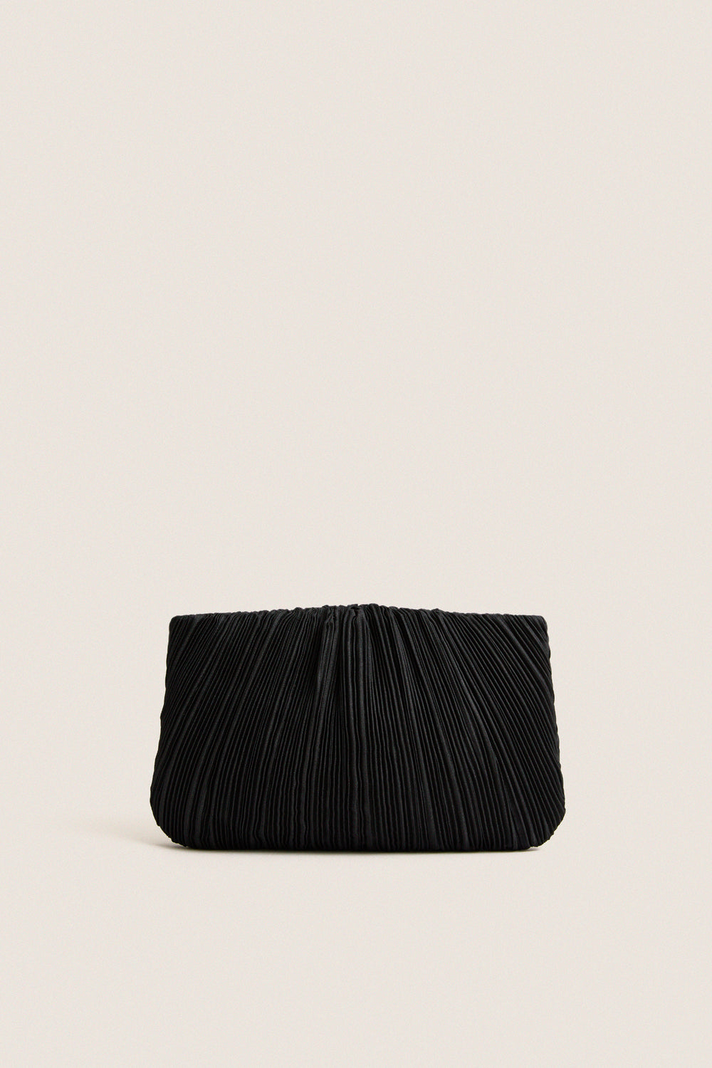 Black Brit Pleated Clutch