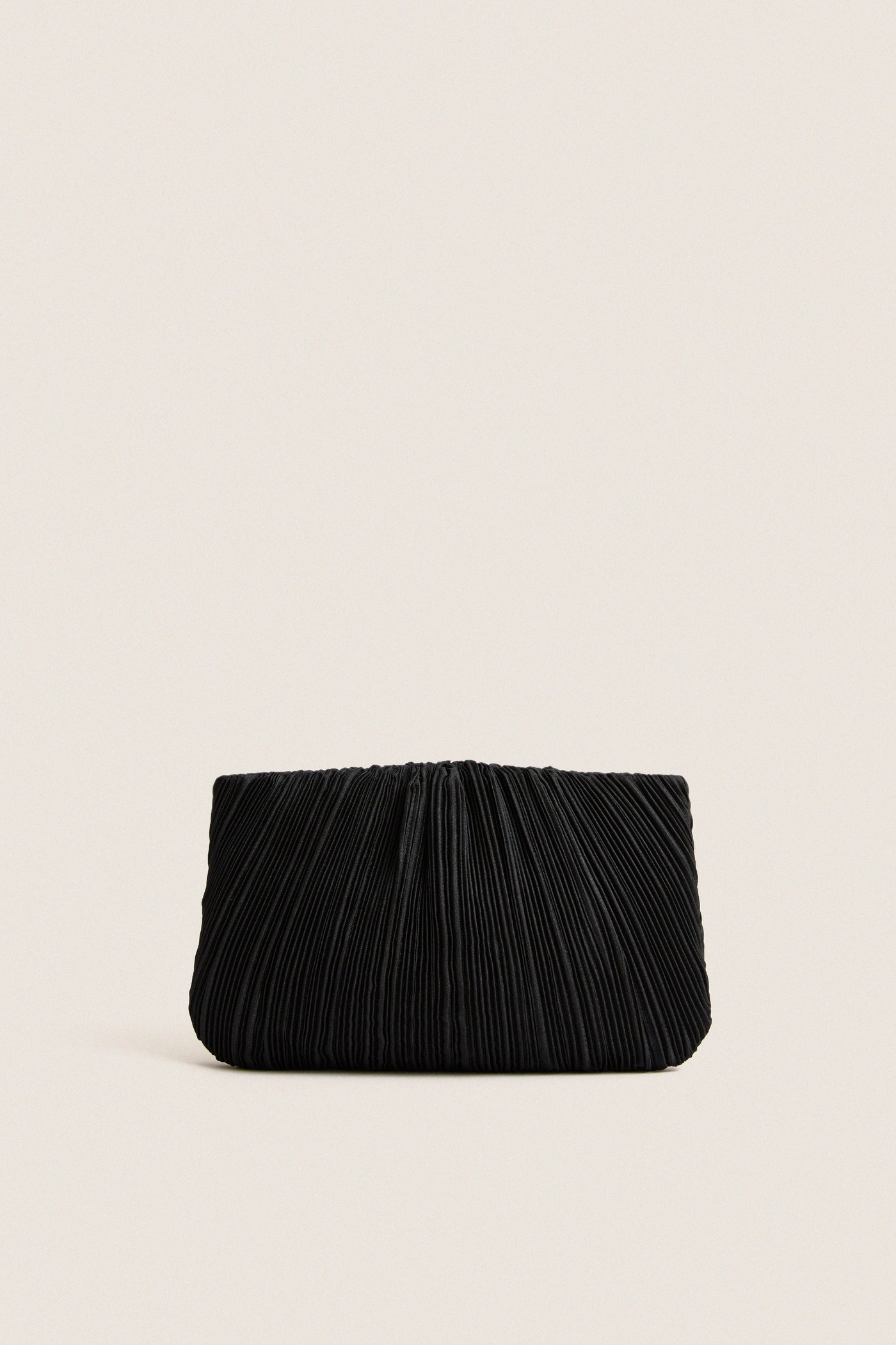 Black Brit Pleated Clutch