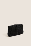 Black Brit Pleated Clutch