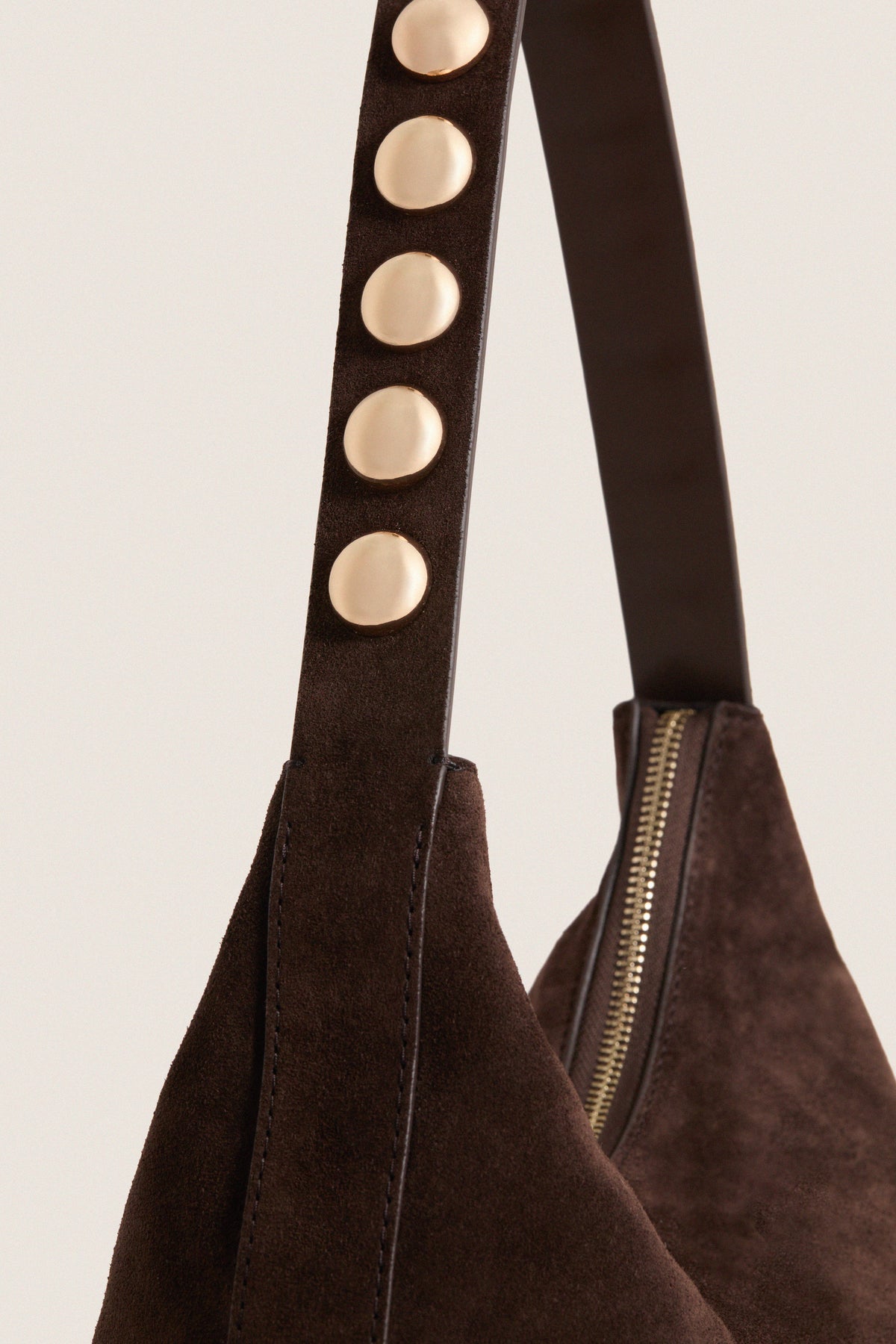 Tmoro Gold Studded Stassie Shoulder Bag