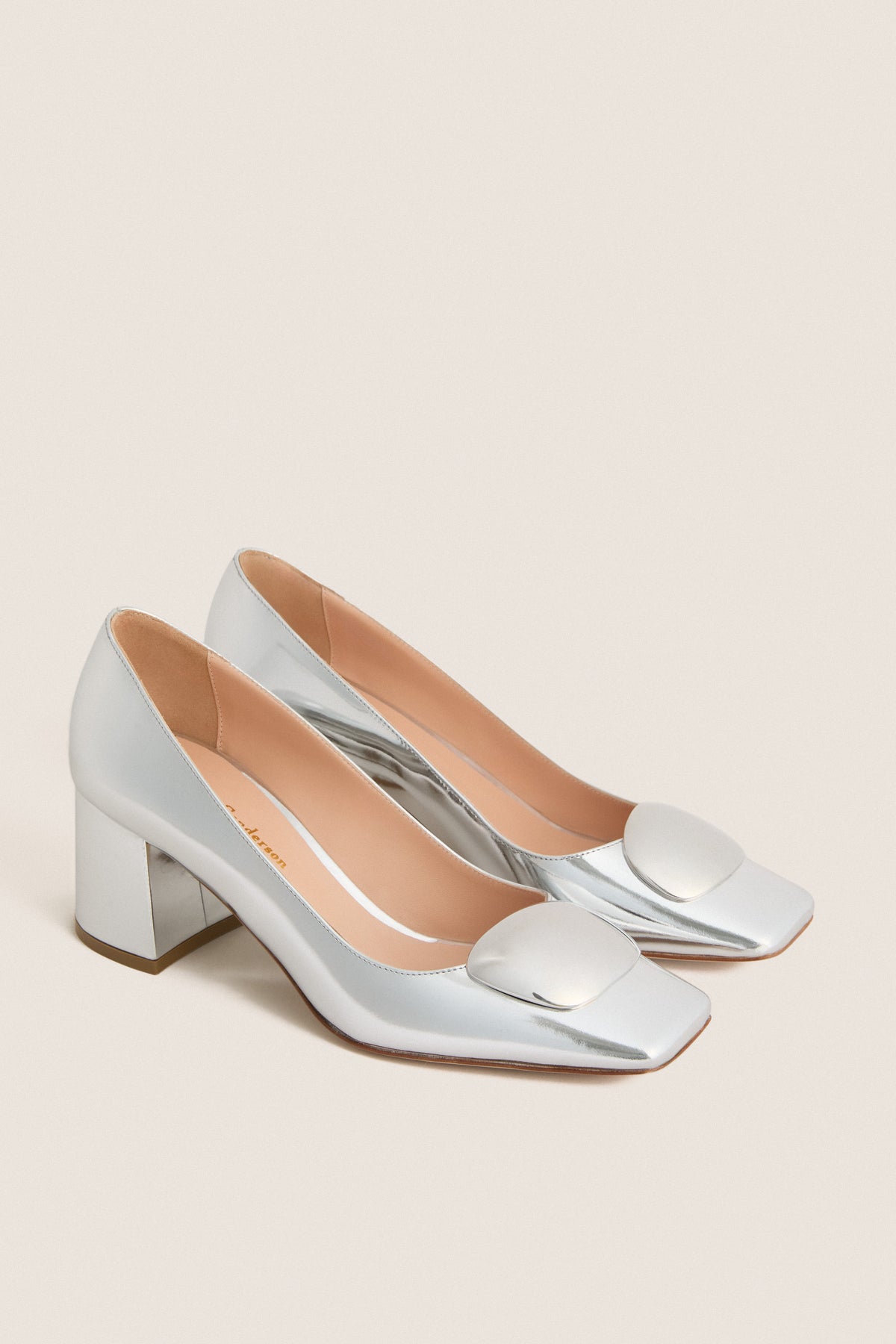 Silver Mirror with Silver Pebble Naxos Heels