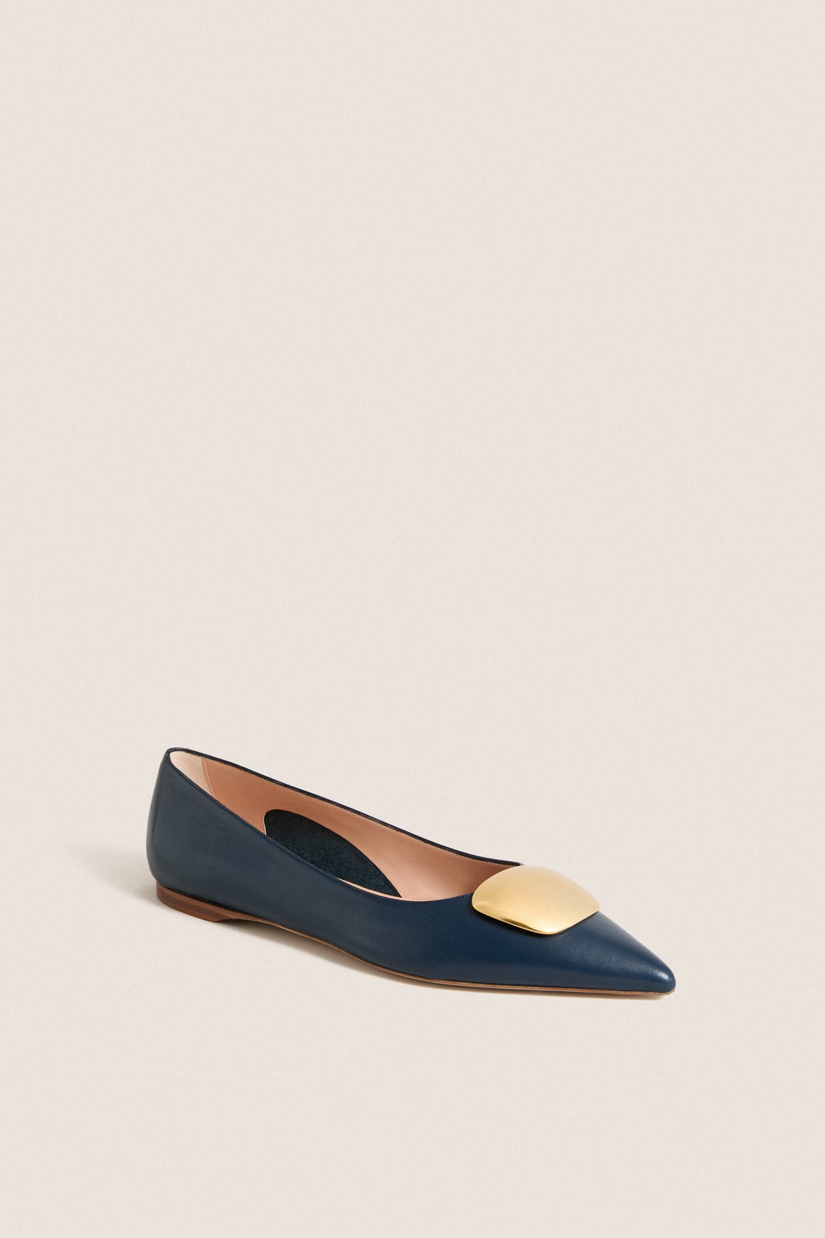Petrol Blue with Gold Pebble Nalpak Traboe Flats