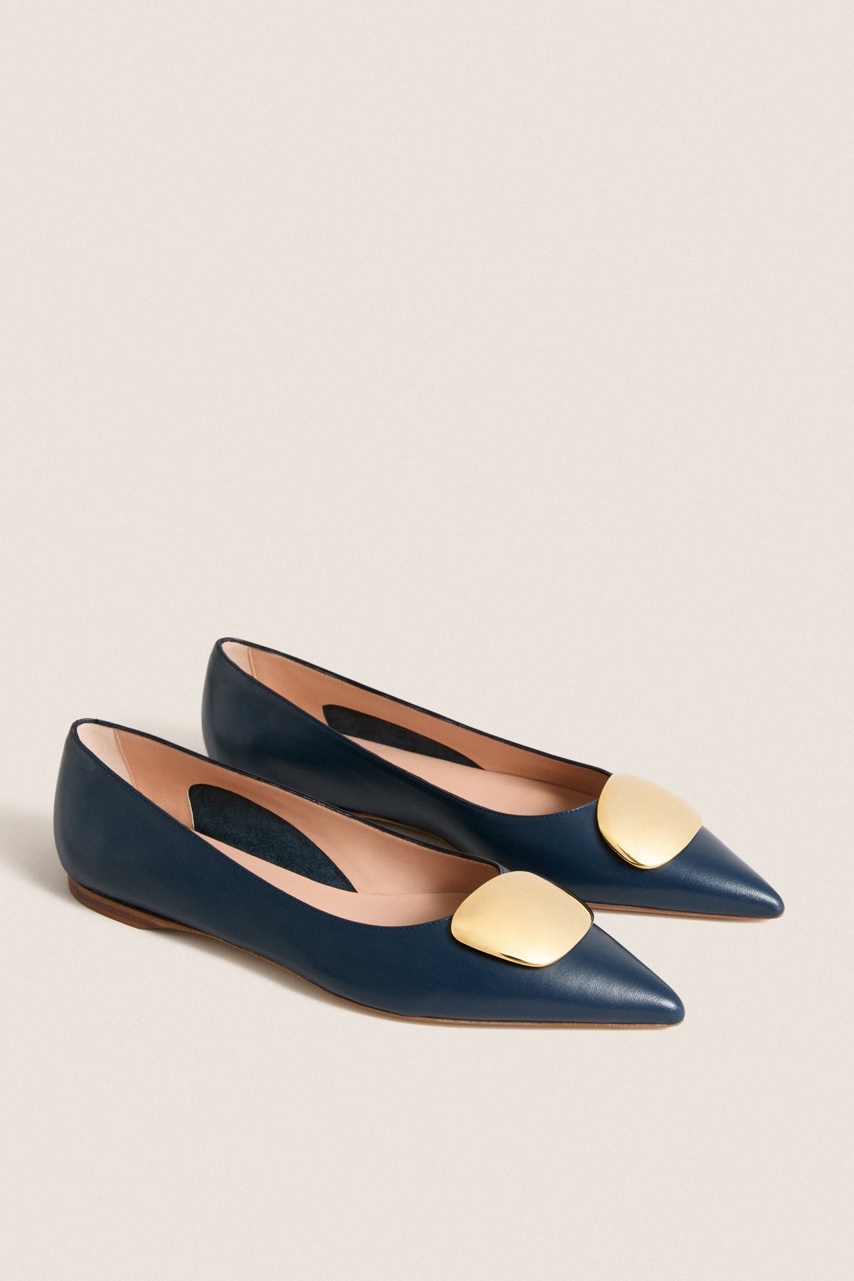 Petrol Blue with Gold Pebble Nalpak Traboe Flats
