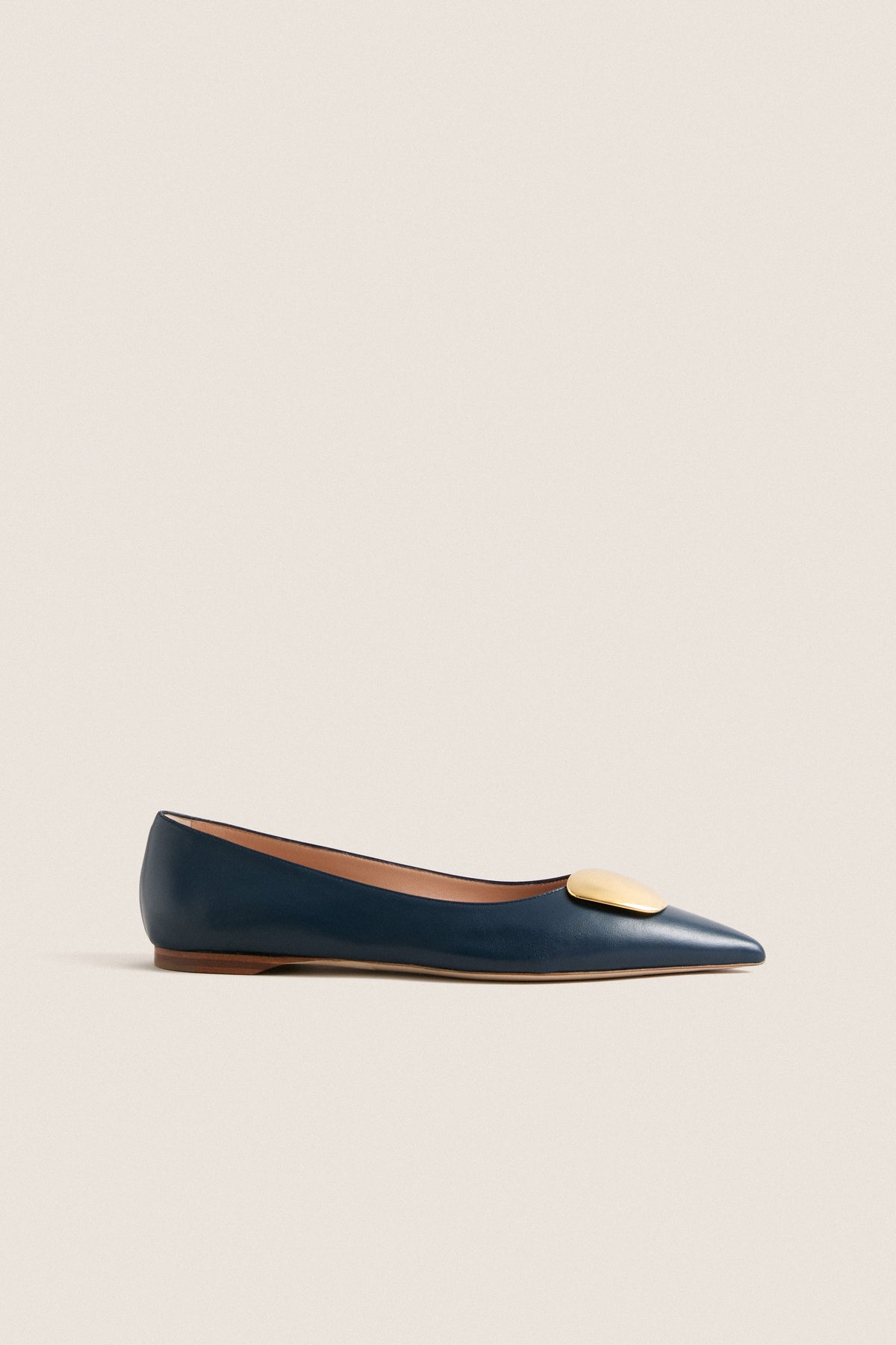 Petrol Blue with Gold Pebble Nalpak Traboe Flats