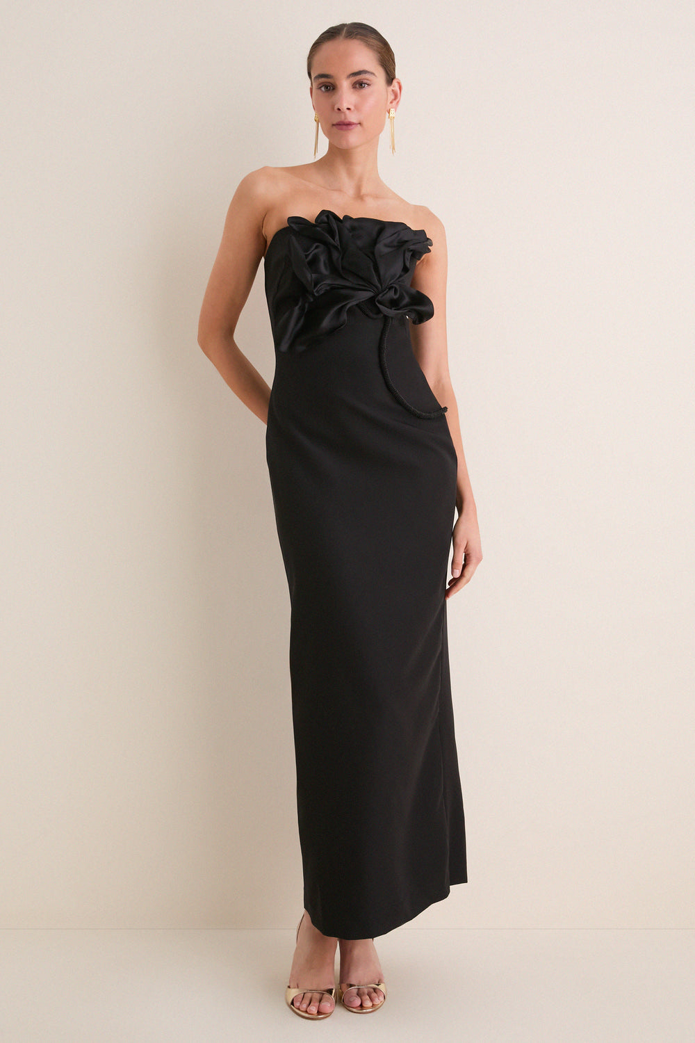 Black Memoria Viva Embellished Maxi Dress