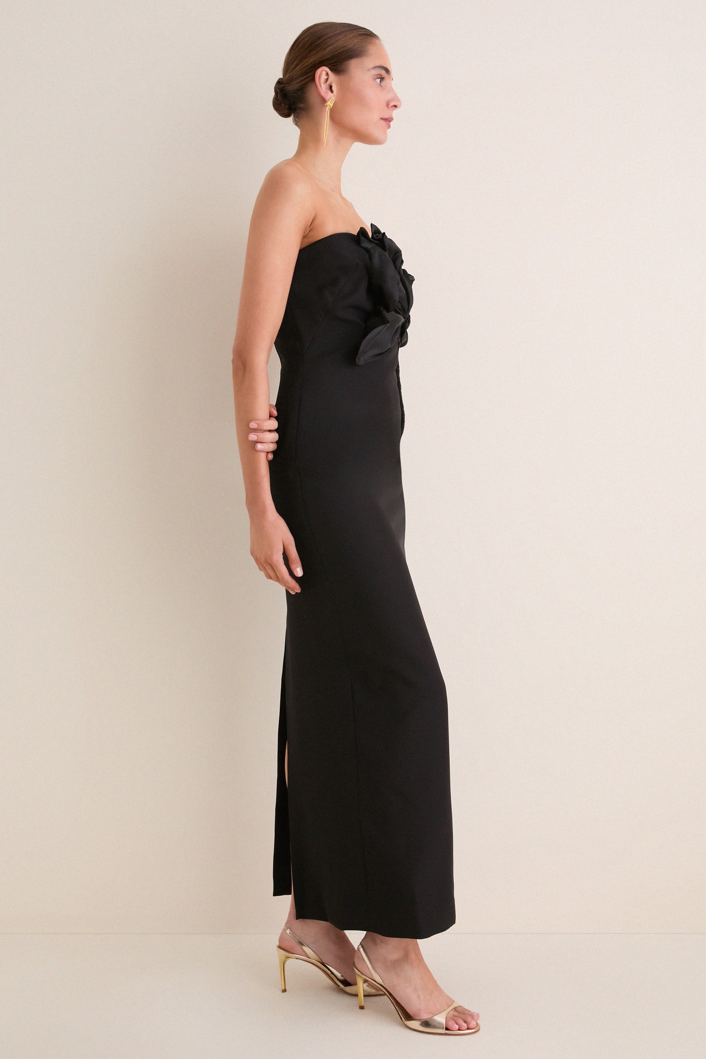 Black Memoria Viva Embellished Maxi Dress