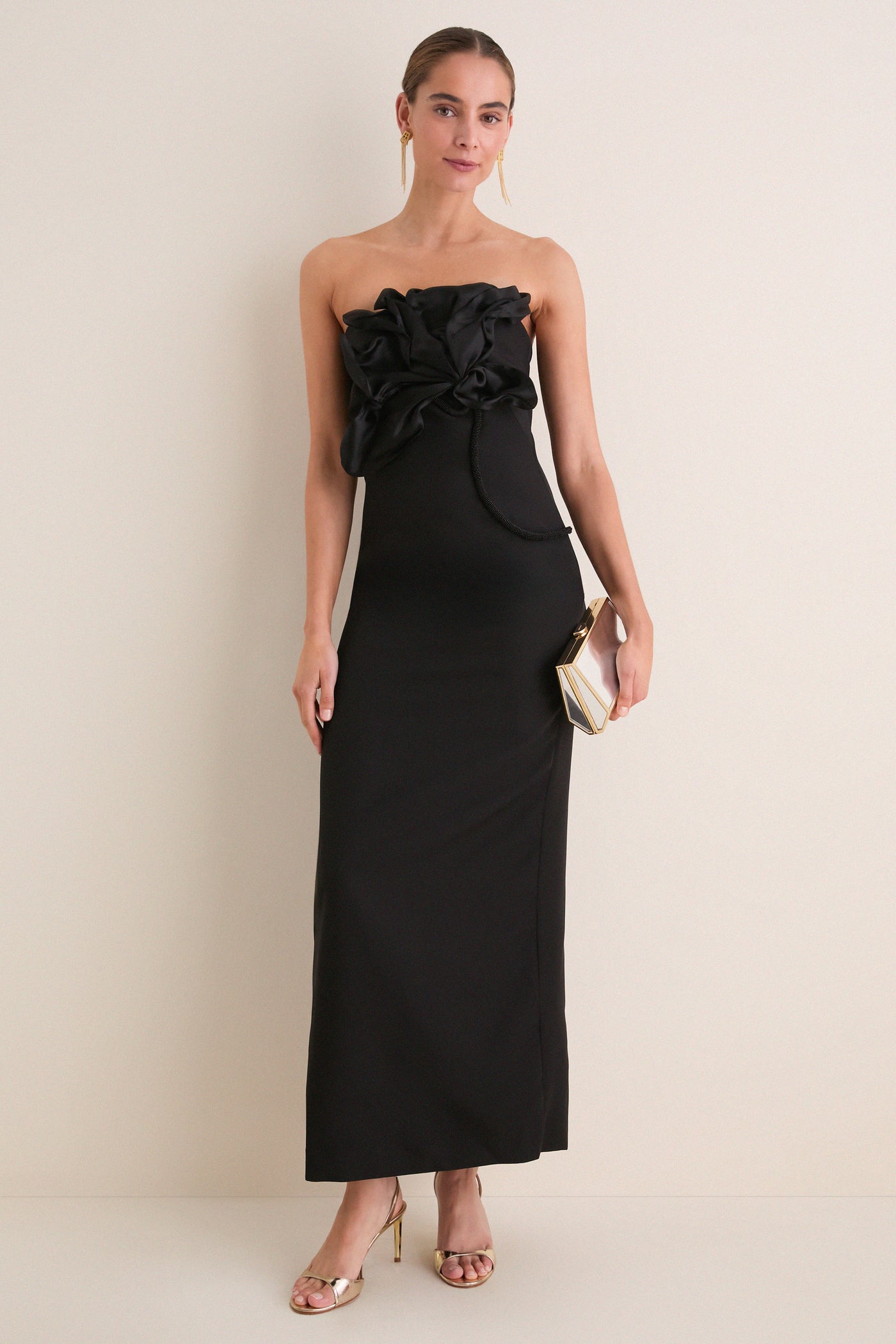 Black Memoria Viva Embellished Maxi Dress