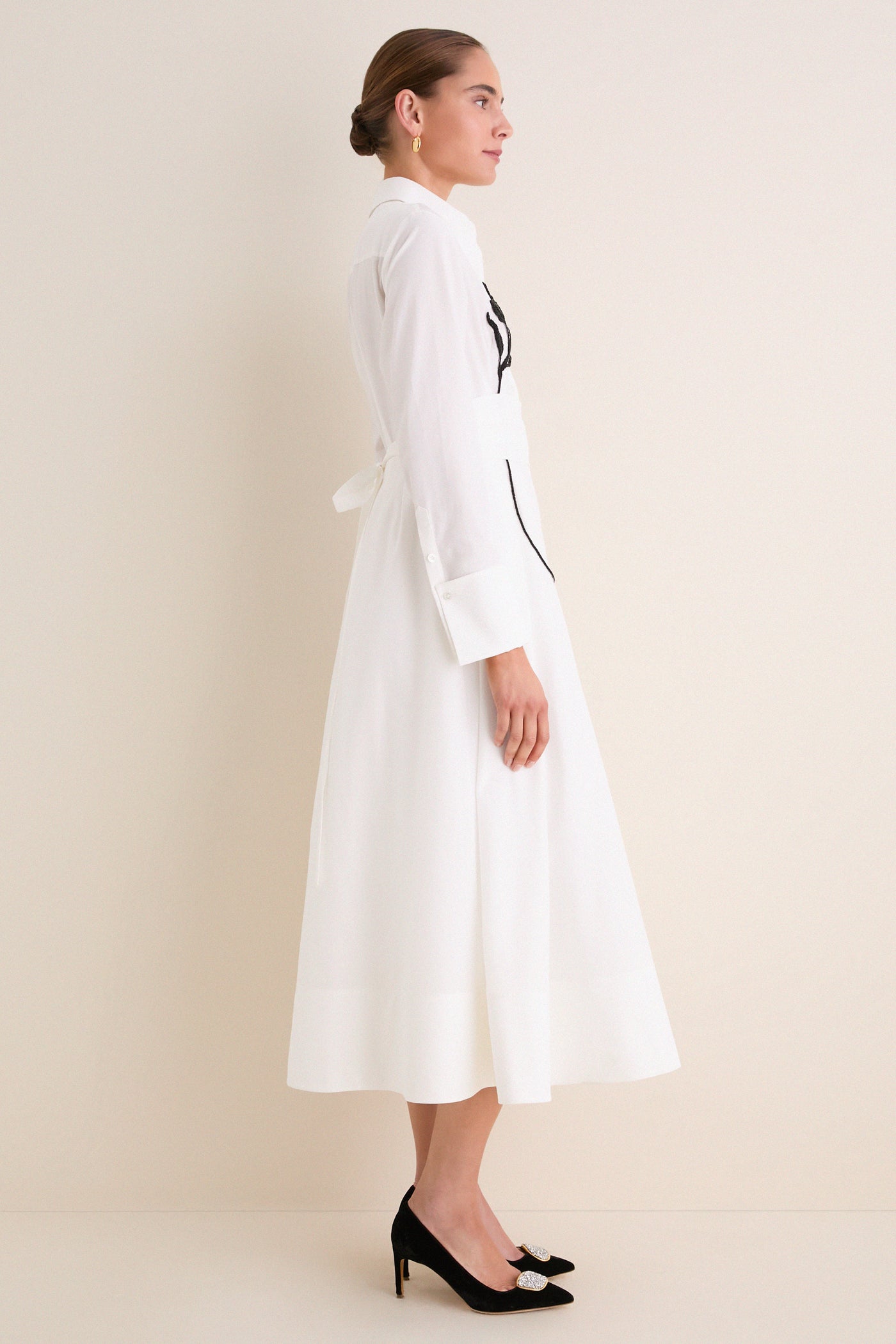 Bianco Honor Shirt Long Dress