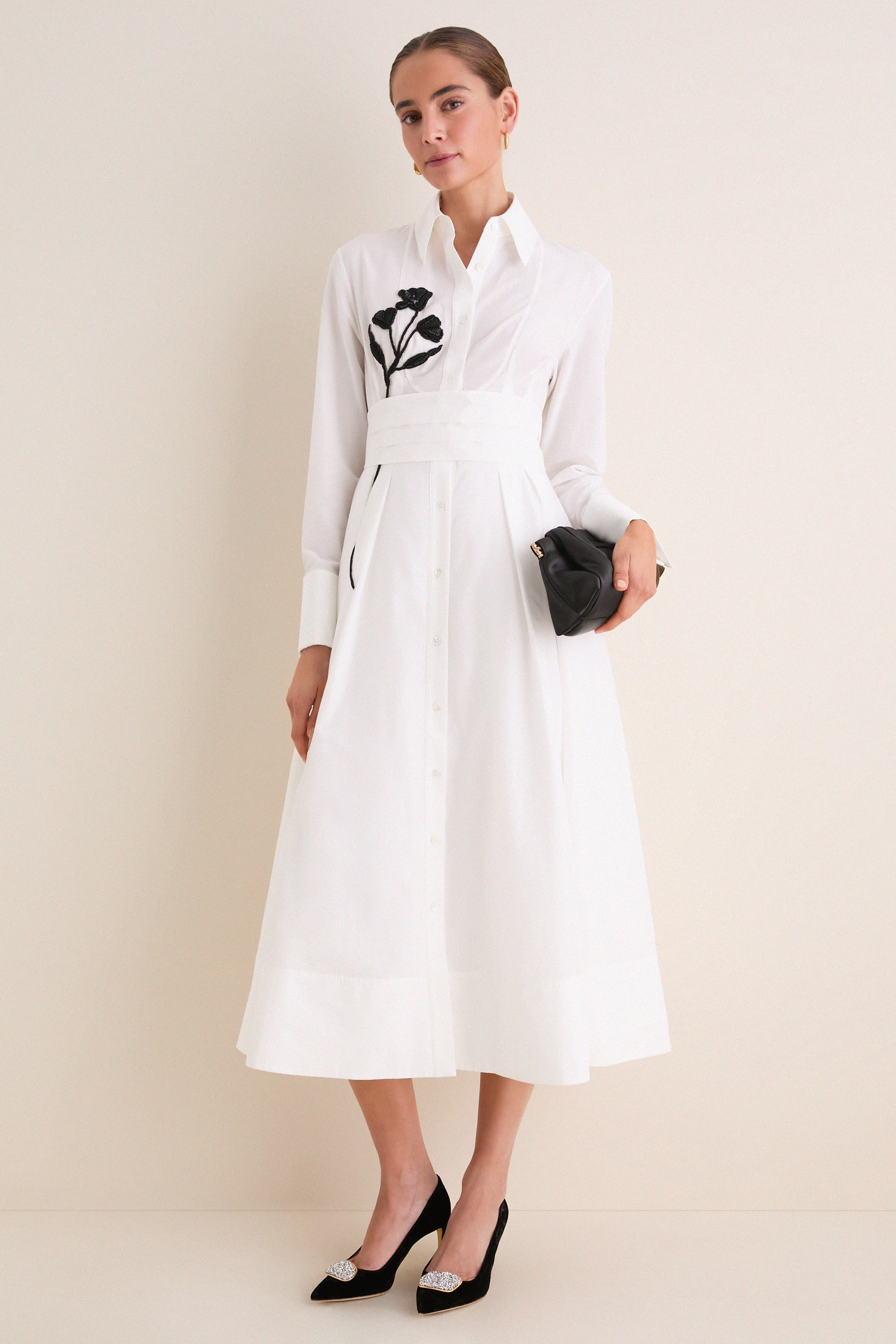 Bianco Honor Shirt Long Dress