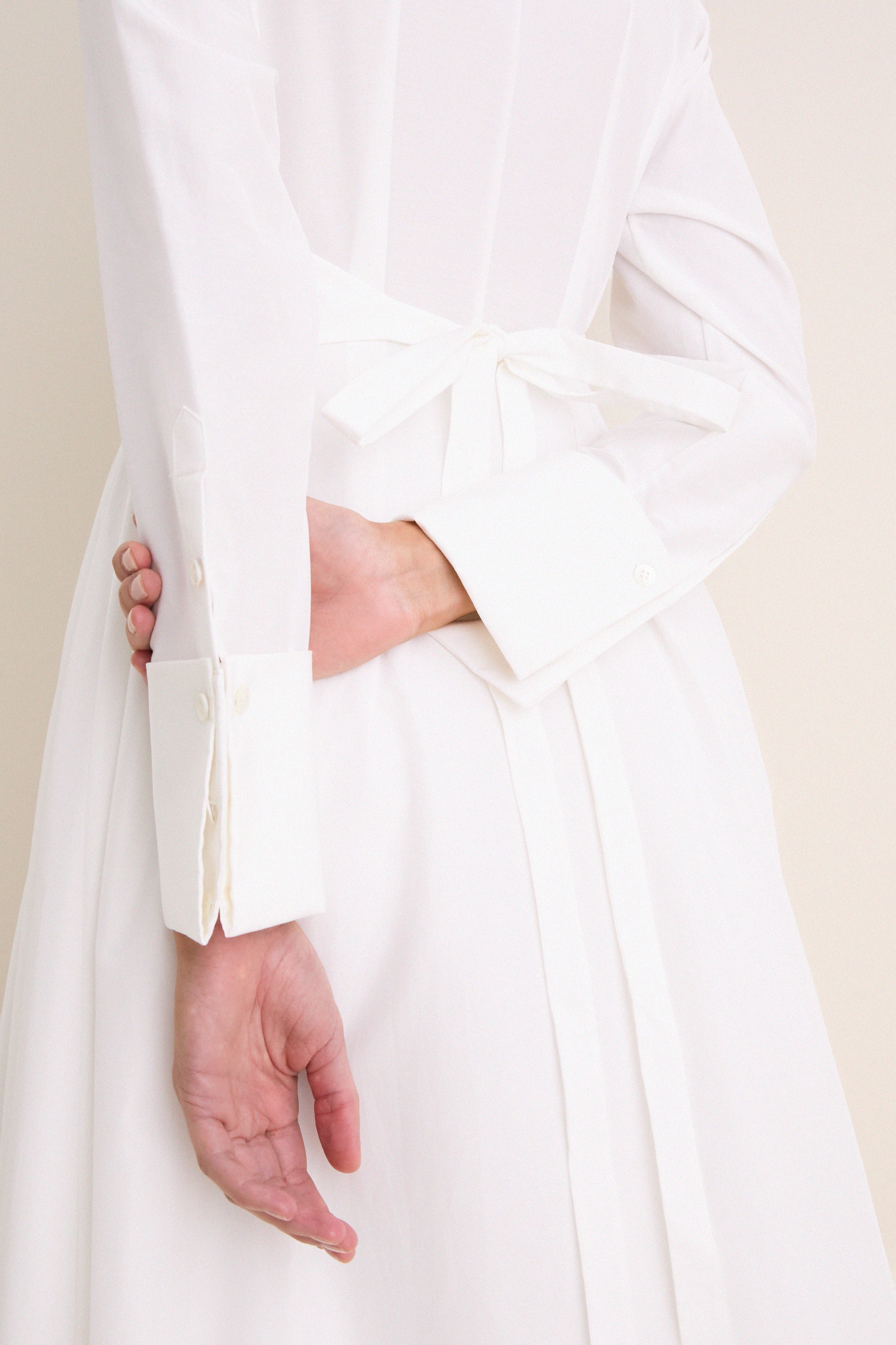 Bianco Honor Shirt Long Dress