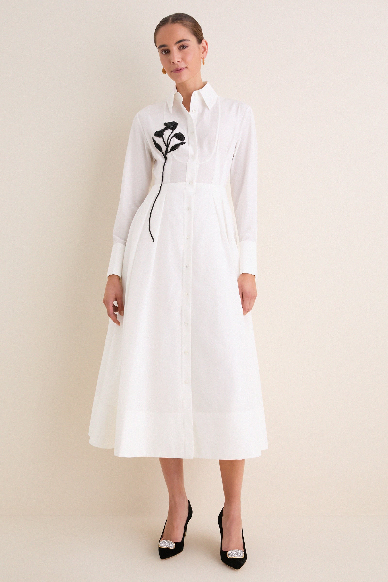 Bianco Honor Shirt Long Dress