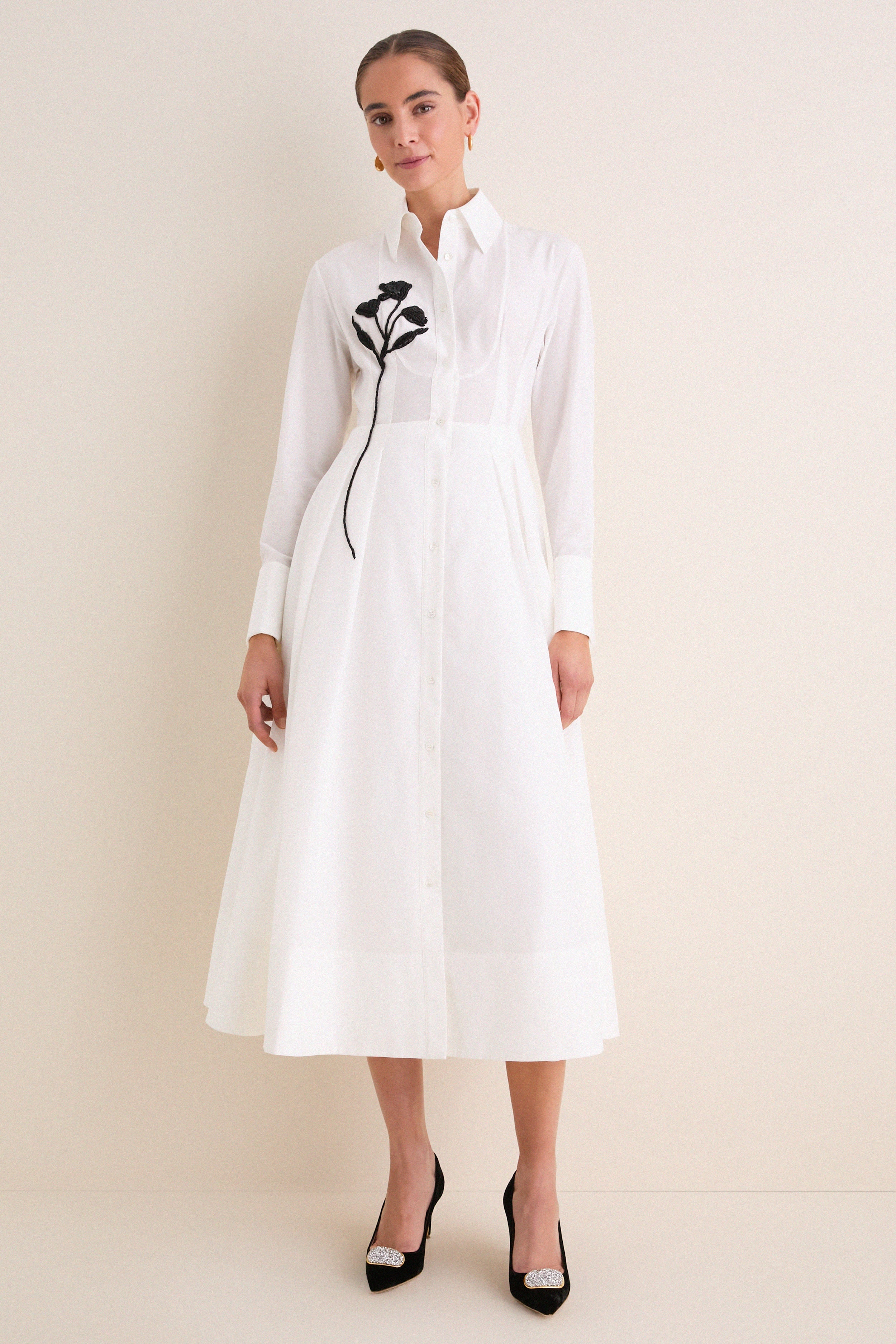 Bianco Honor Shirt Long Dress