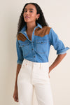 Blue Brown Denim Ofra Shirt
