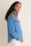Blue Brown Denim Ofra Shirt