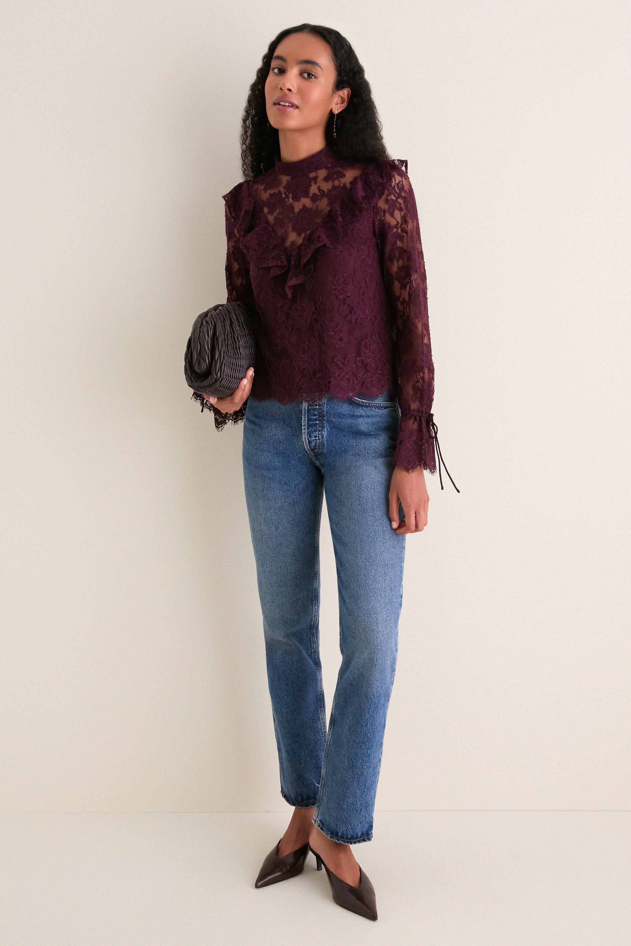 Bitter Chocolate Morticia Blouse