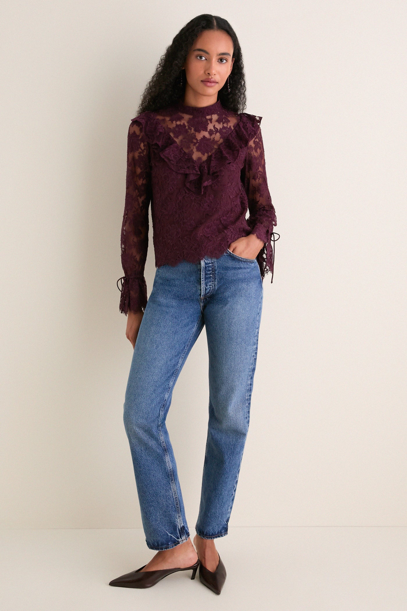 Bitter Chocolate Morticia Blouse
