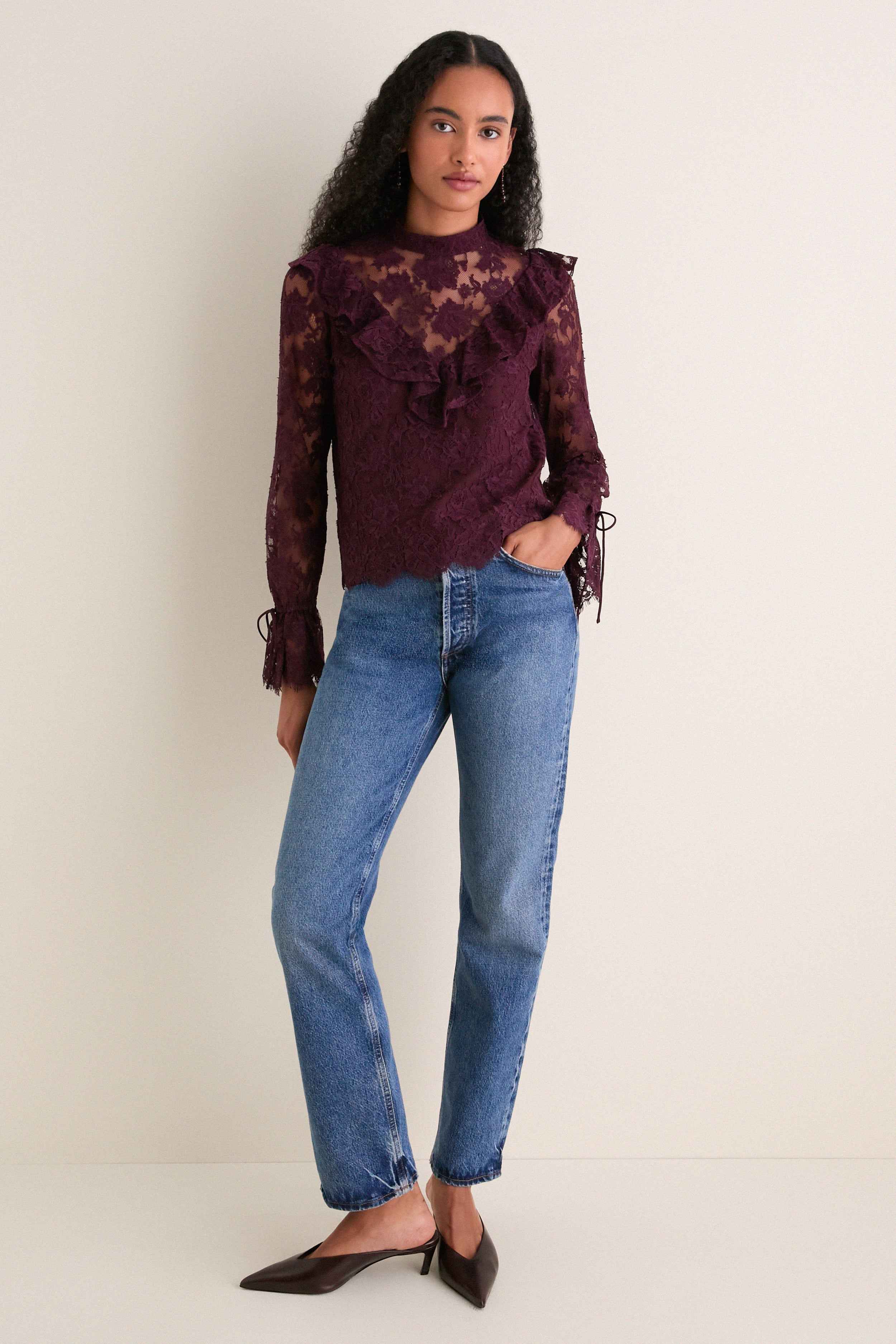 Bitter Chocolate Morticia Blouse