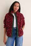 Burgundy Aliza Fleece Jacket
