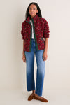Burgundy Aliza Fleece Jacket