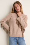 Camel Fringe Vanette Sweater