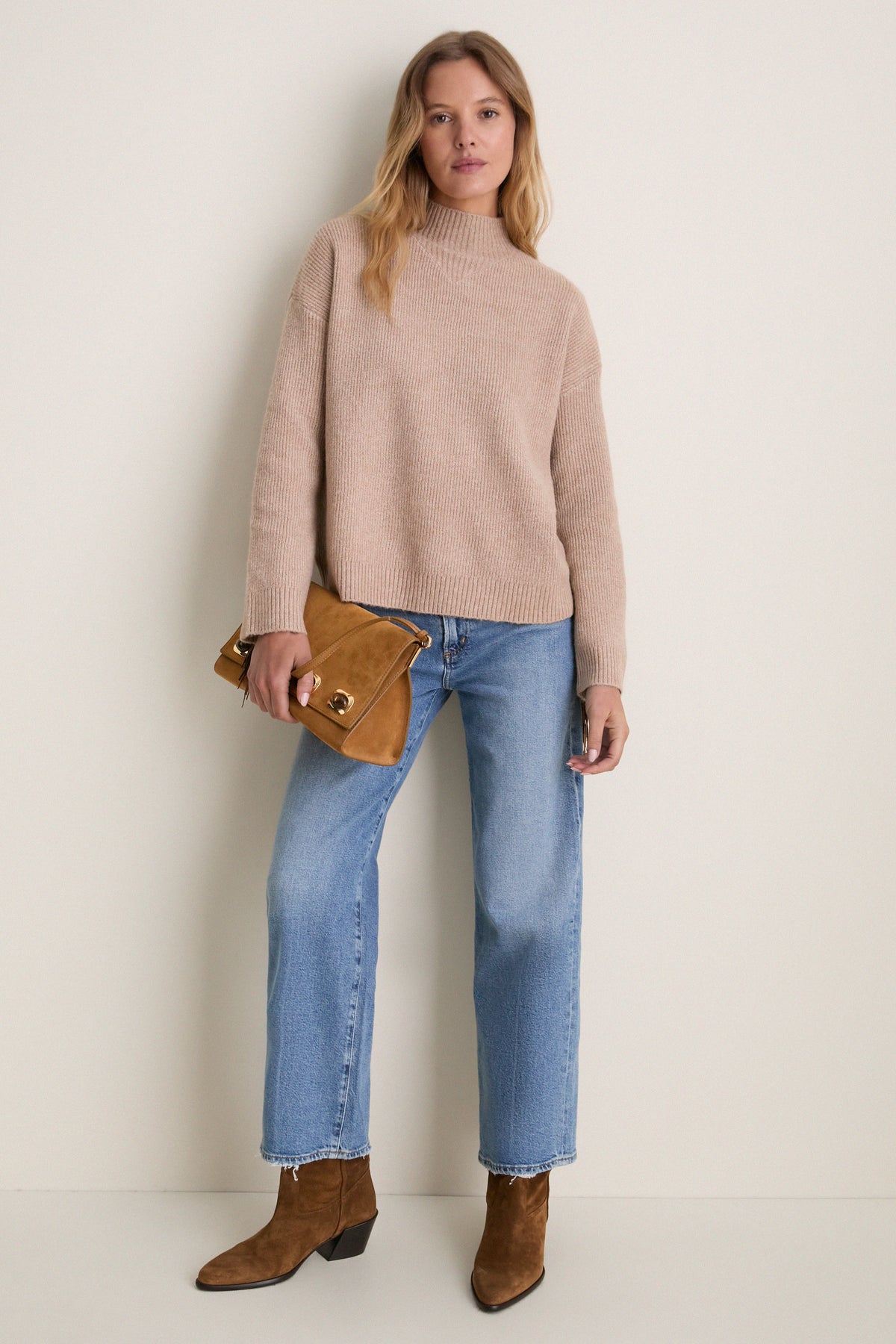 Camel Fringe Vanette Sweater