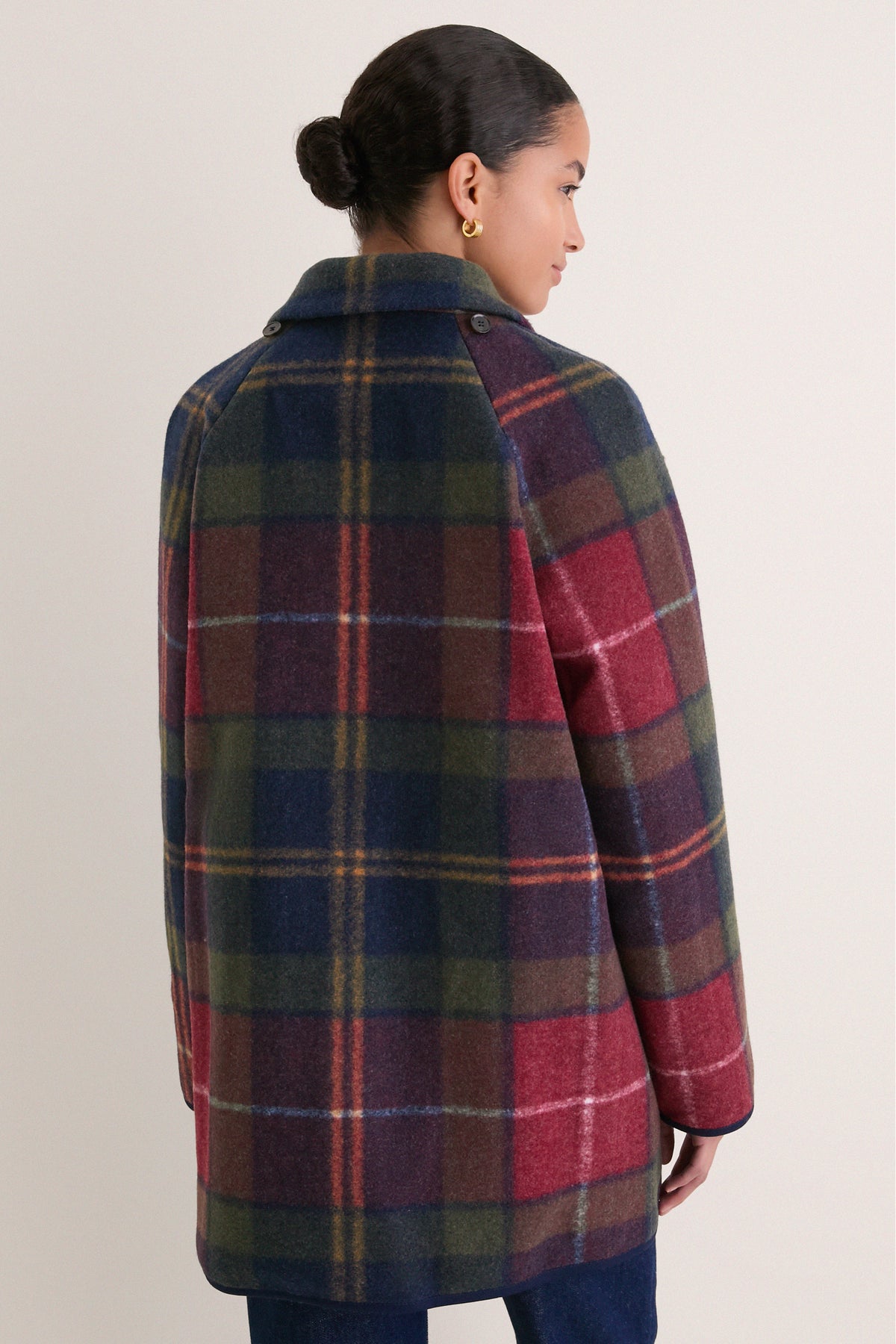 Multi Plaid Gaelle Scarf Jacket