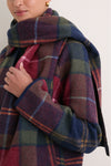 Multi Plaid Gaelle Scarf Jacket