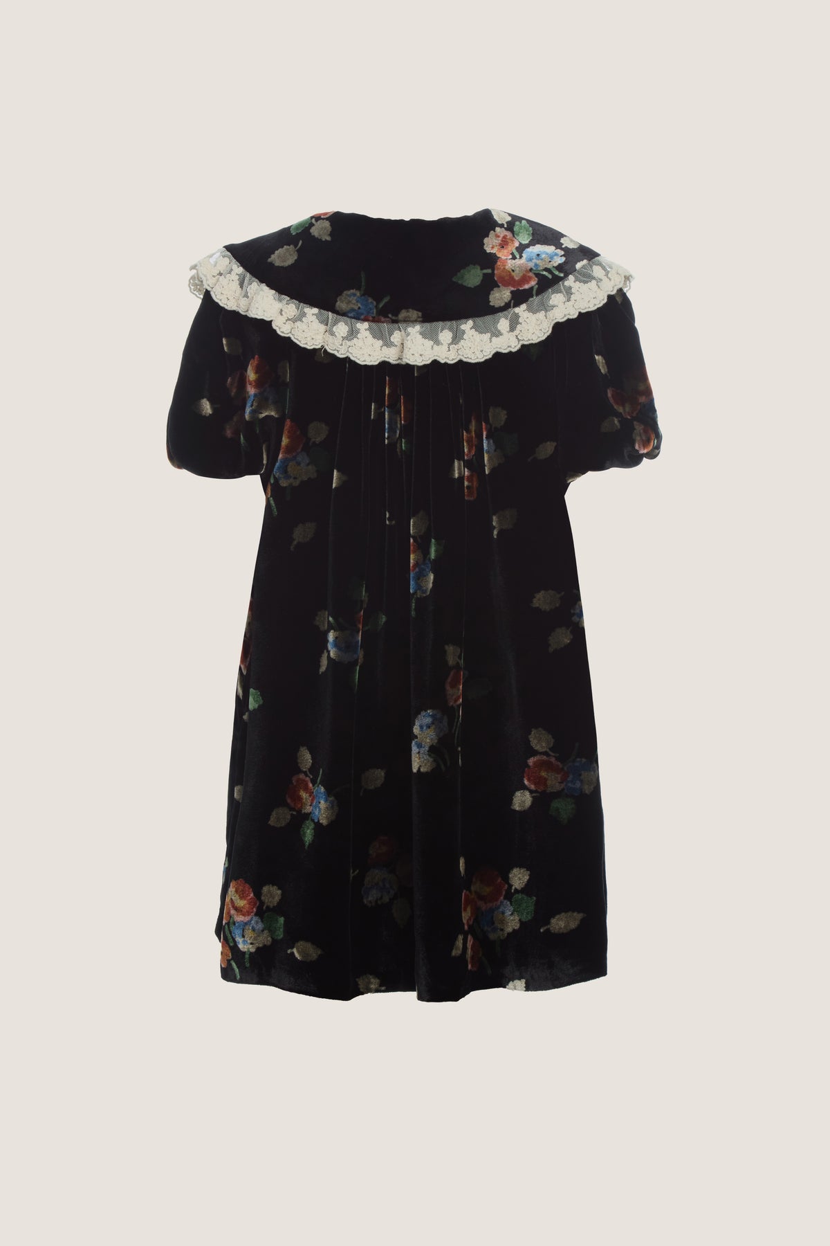 Kids Black Leda Velvet Puff Sleeve Midi Dress