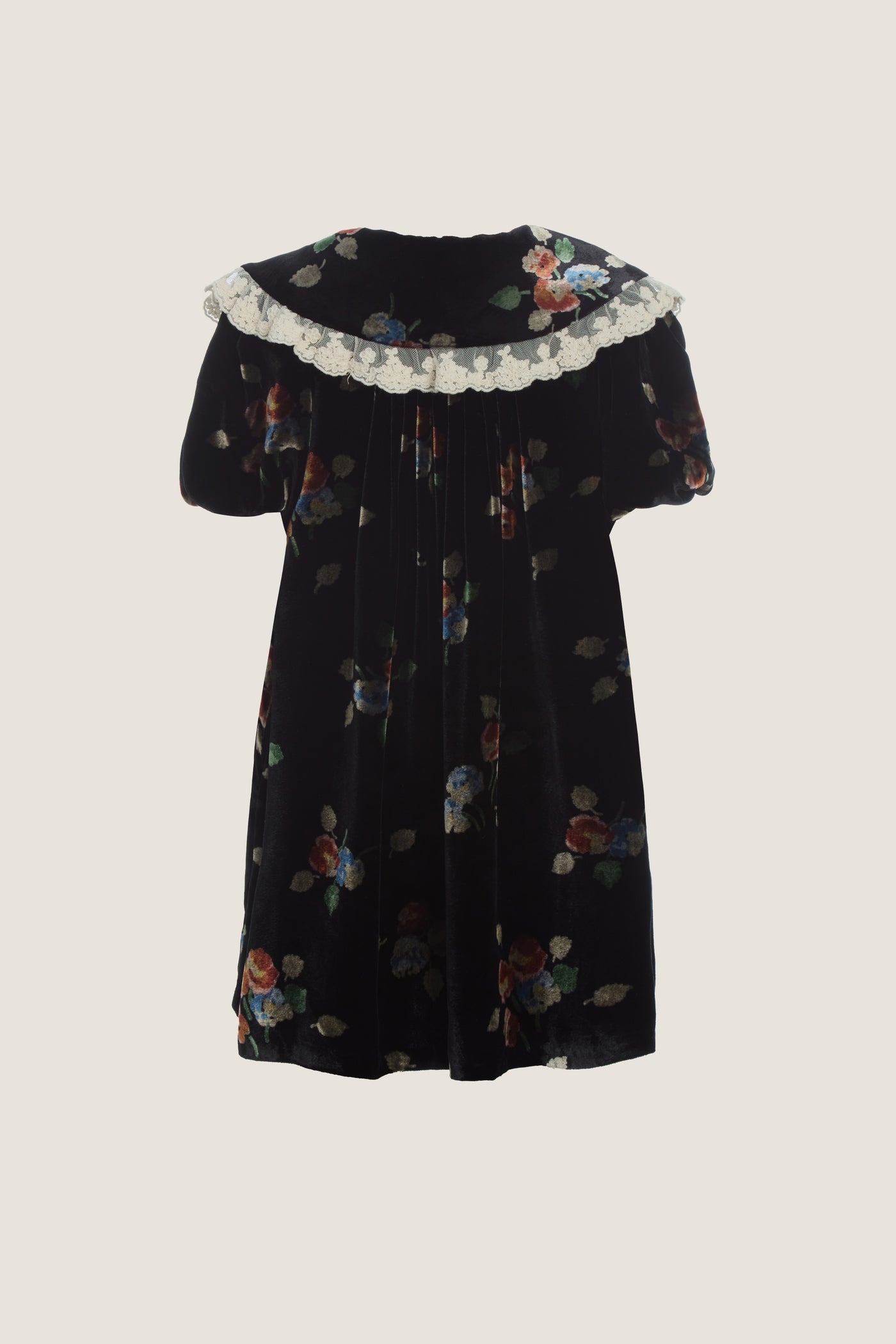 Kids Black Leda Velvet Puff Sleeve Midi Dress