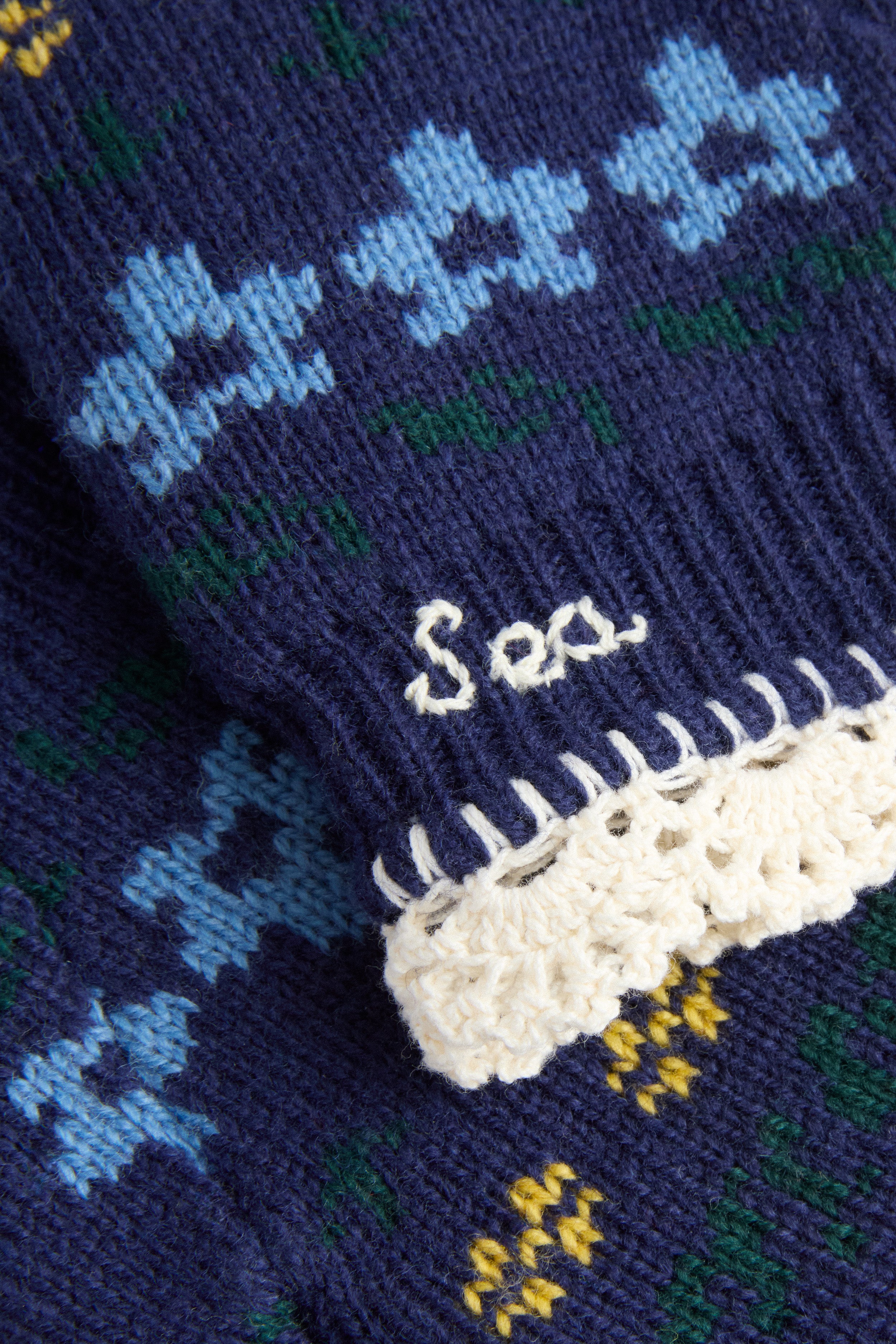 Navy Preston Knit Mittens