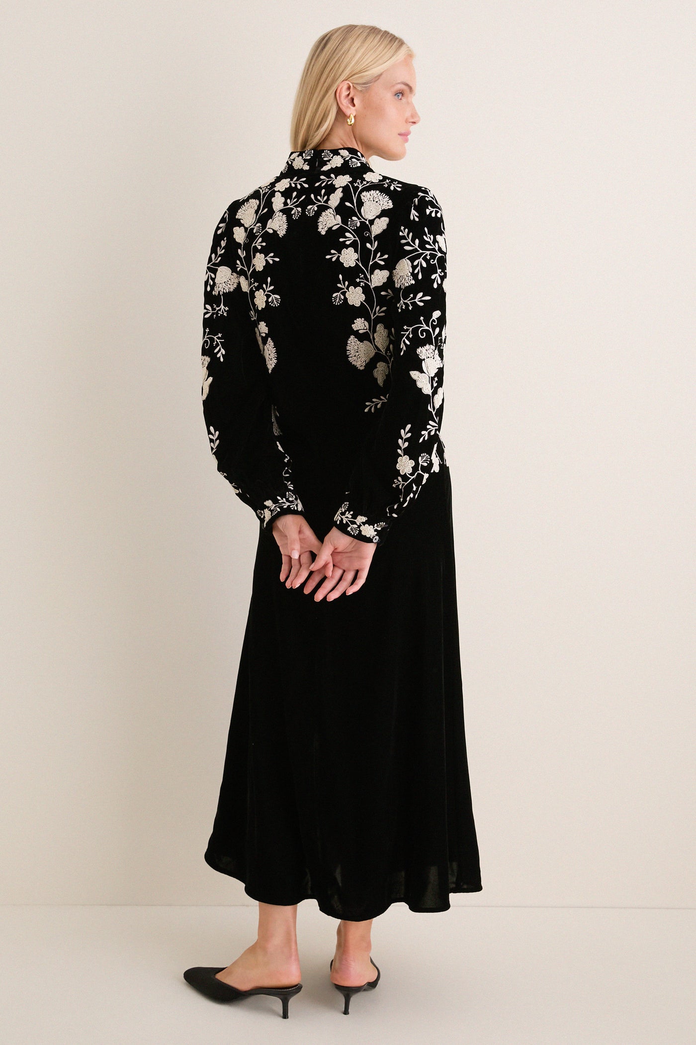 Black Shiloh Embroidery Maxi Dress