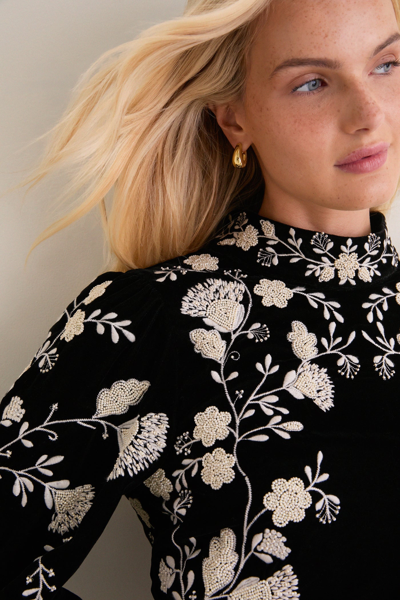Black Shiloh Embroidery Maxi Dress