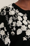Black Shiloh Embroidery Long Sleeve Cardigan