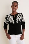 Black Shiloh Embroidery Long Sleeve Cardigan