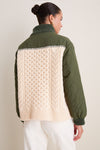 Army Allen Cable Half Zip Combo Pullover