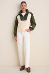 Army Allen Cable Half Zip Combo Pullover