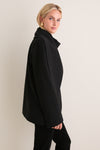 Black Remi Tropical Scarf Blazer