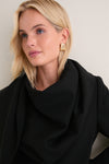 Black Remi Tropical Scarf Blazer