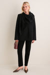 Black Remi Tropical Scarf Blazer