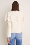Cream Wright Knit Cape Jacket