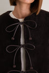 Brown Annie Shearling Long Sleeve Coat