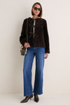 Brown Annie Shearling Long Sleeve Coat