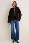 Brown Annie Shearling Long Sleeve Coat