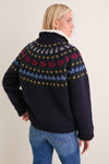 Navy Preston Knit Sherpa Lined Jacket