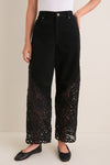 Black Shiloh Embroidery Jeans