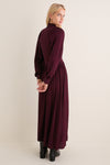 Burgundy Charlize Print Raglan Sleeve Dress